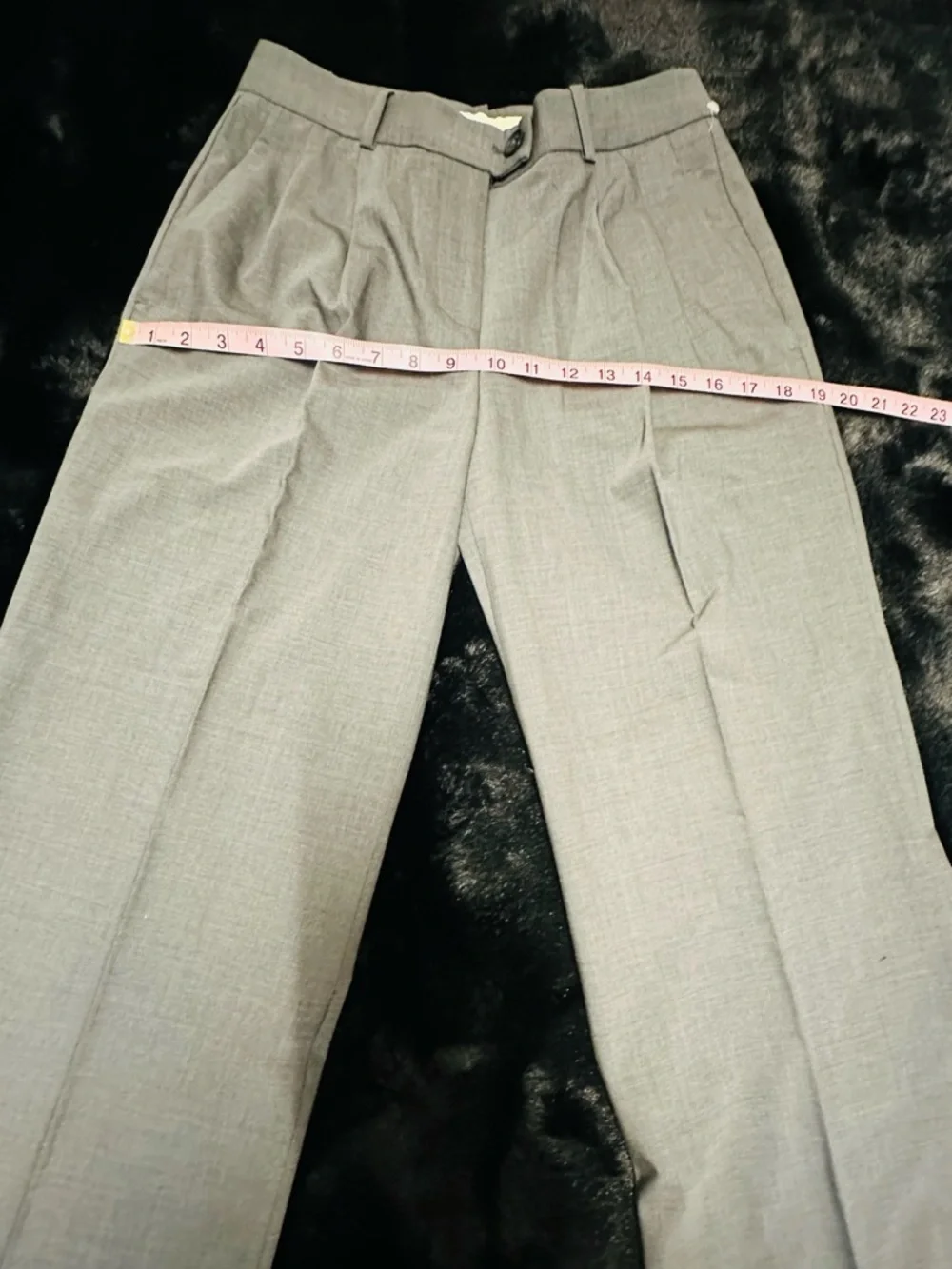 Michael Michael Kors Gray Wool Blend Wide Leg Trouser Pants Size 2